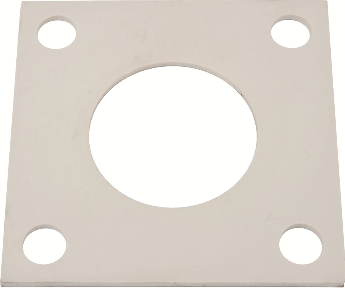 8879 - Joint de bride carrée  - Trous ronds - EPDM blanc.